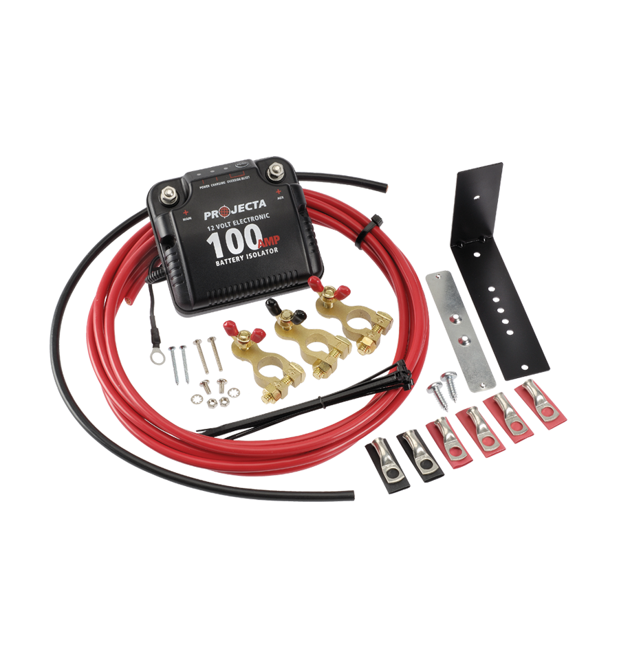 12V, 100A Electronic Dual Battery Isolators with Fitting Kits